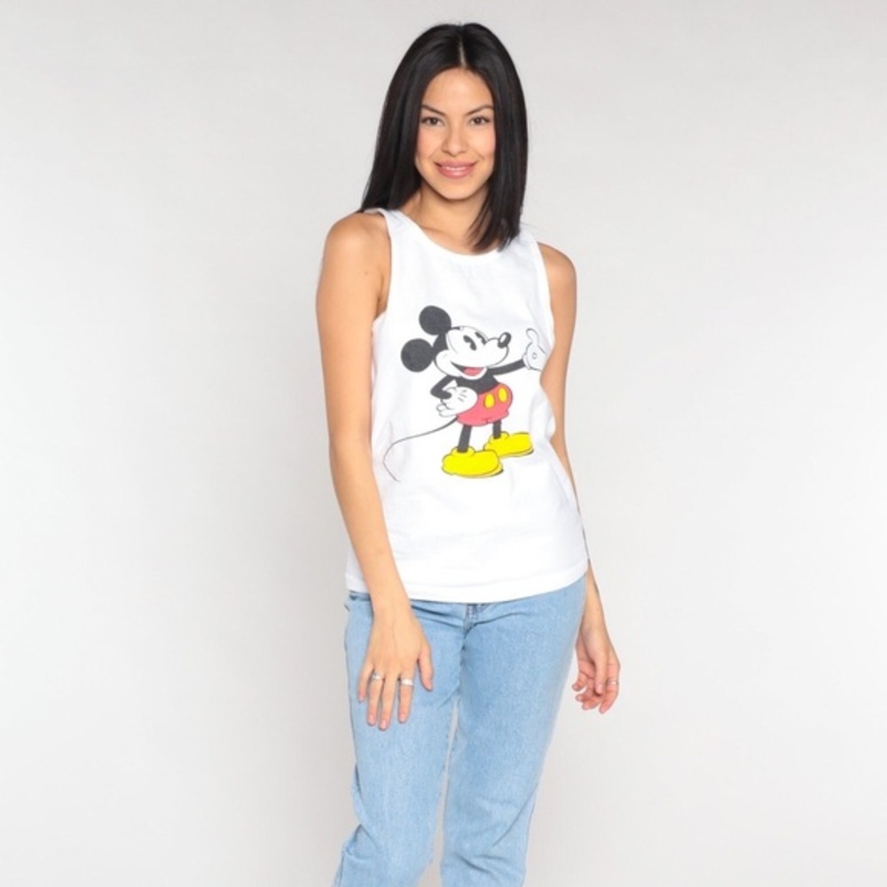 VTG BUNDLE | 86'-93' Disney Mickey Mouse Tank Top + 1970's Glass Mug